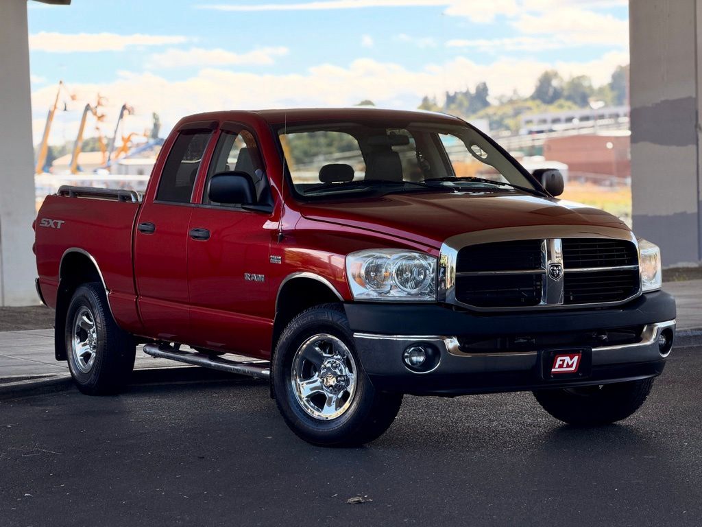 Inferno Red Crystal Pearlcoat 2008 Dodge RAM 1500 Pickup Truck Four-Wheel Drive 5-Speed Automatic