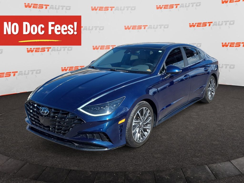 Stormy Blue 2021 Hyundai Sonata Sedan Front-Wheel Drive 8-Speed Automatic Overdrive