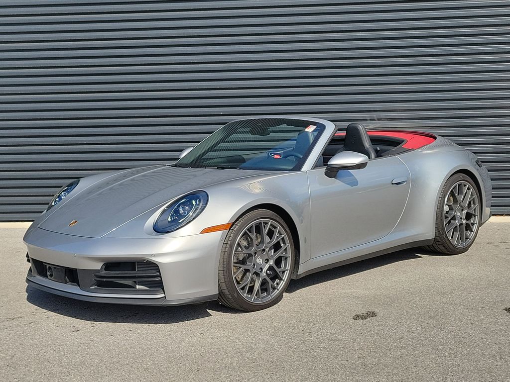 GT Silver Metallic 2025 Porsche 911 Carrera Cabriolet RWD Convertible Rear-Wheel Drive 8-Speed Automatic