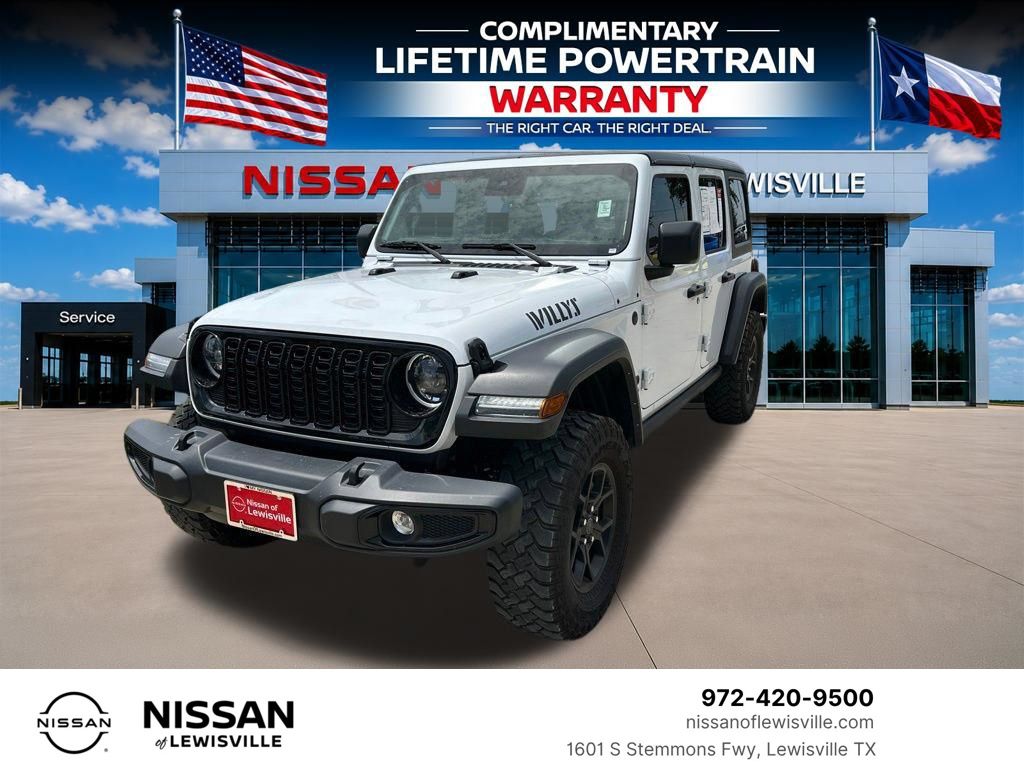 Bright White Clearcoat 2025 Jeep Wrangler SUV / Crossover Four-Wheel Drive 8-Speed Automatic