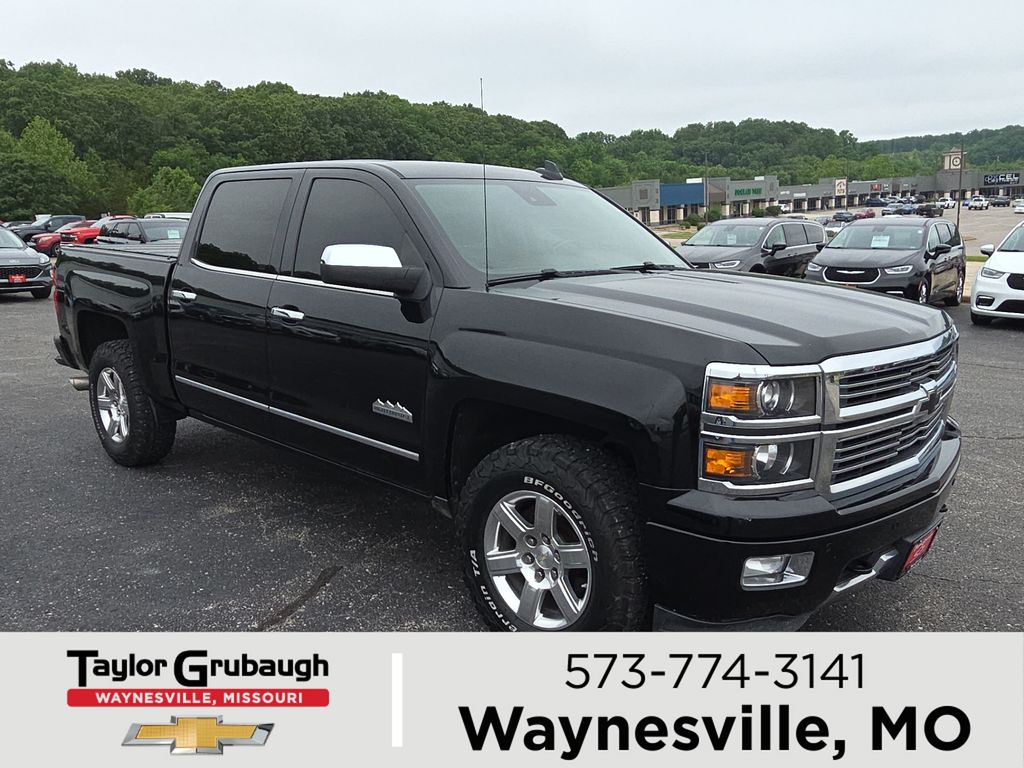 Black 2015 Chevrolet Silverado 1500 High Country Crew Cab 4WD Pickup Truck Four-Wheel Drive 8-Speed Automatic Overdrive