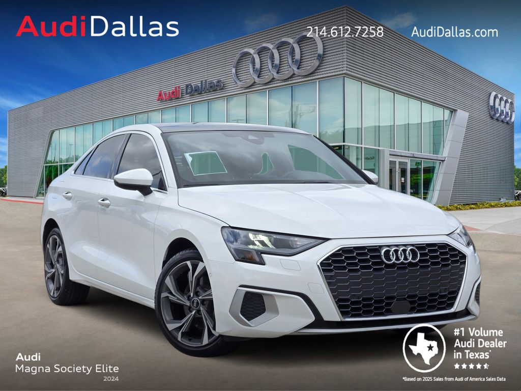 Ibis White 2022 Audi A3 40 TFSI Premium FWD Sedan Front-Wheel Drive 7-Speed Automatic