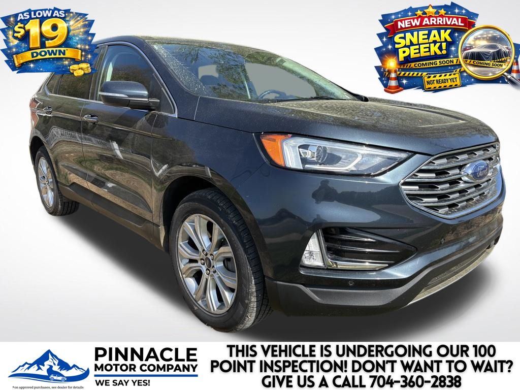 Blue Metallic 2022 Ford Edge Titanium AWD SUV / Crossover All-Wheel Drive 8-Speed Automatic