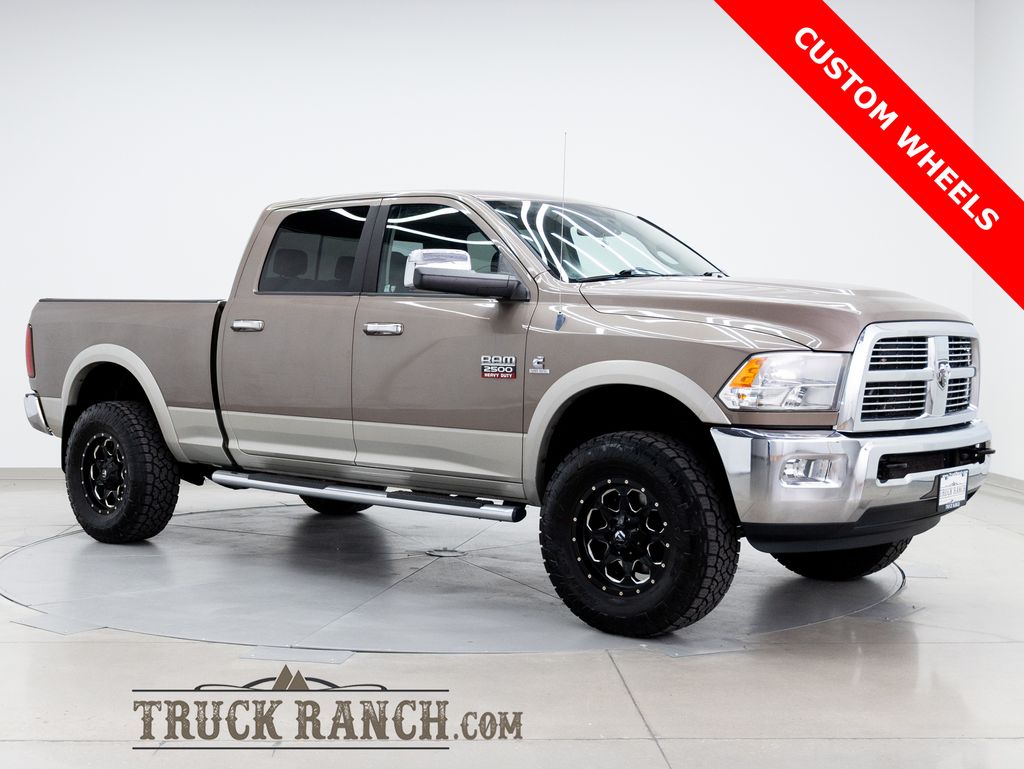Brown (Austin Tan Pearlcoat/Light Graystone Pearlcoat) 2010 Dodge RAM 2500 Laramie Crew Cab 4WD Pickup Truck Four-Wheel Drive 6-Speed Automatic