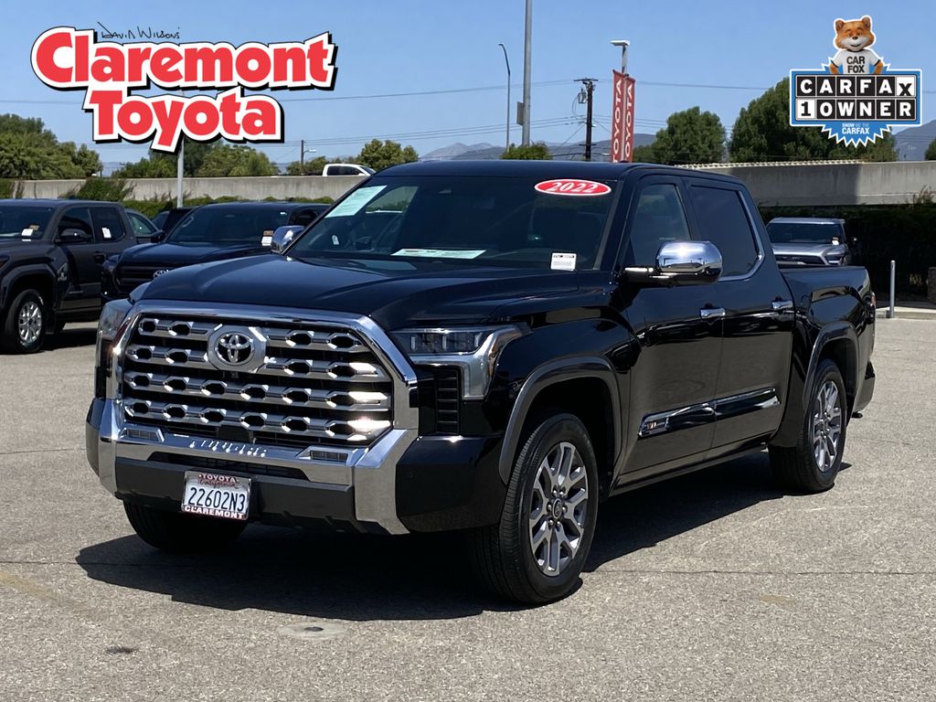 Midnight Black Metallic 2022 Toyota Tundra 1794 Edition CrewMax Cab 4WD Pickup Truck Four-Wheel Drive Automatic
