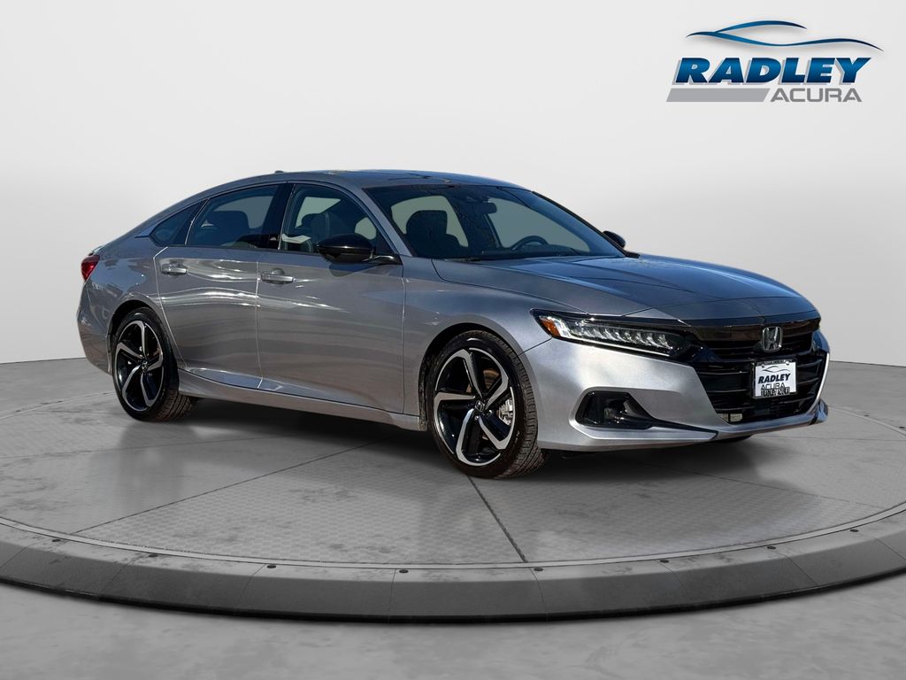 Silver 2022 Honda Accord Sedan Front-Wheel Drive Continuously Variable Transmission