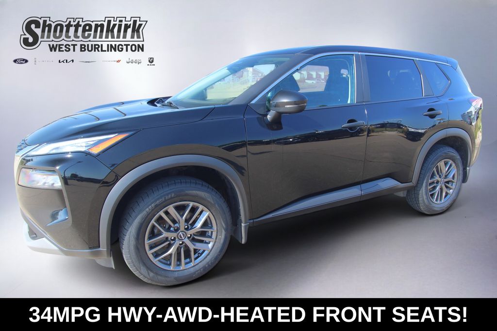 Super Black 2023 Nissan Rogue SUV / Crossover All-Wheel Drive Continuously Variable Transmission
