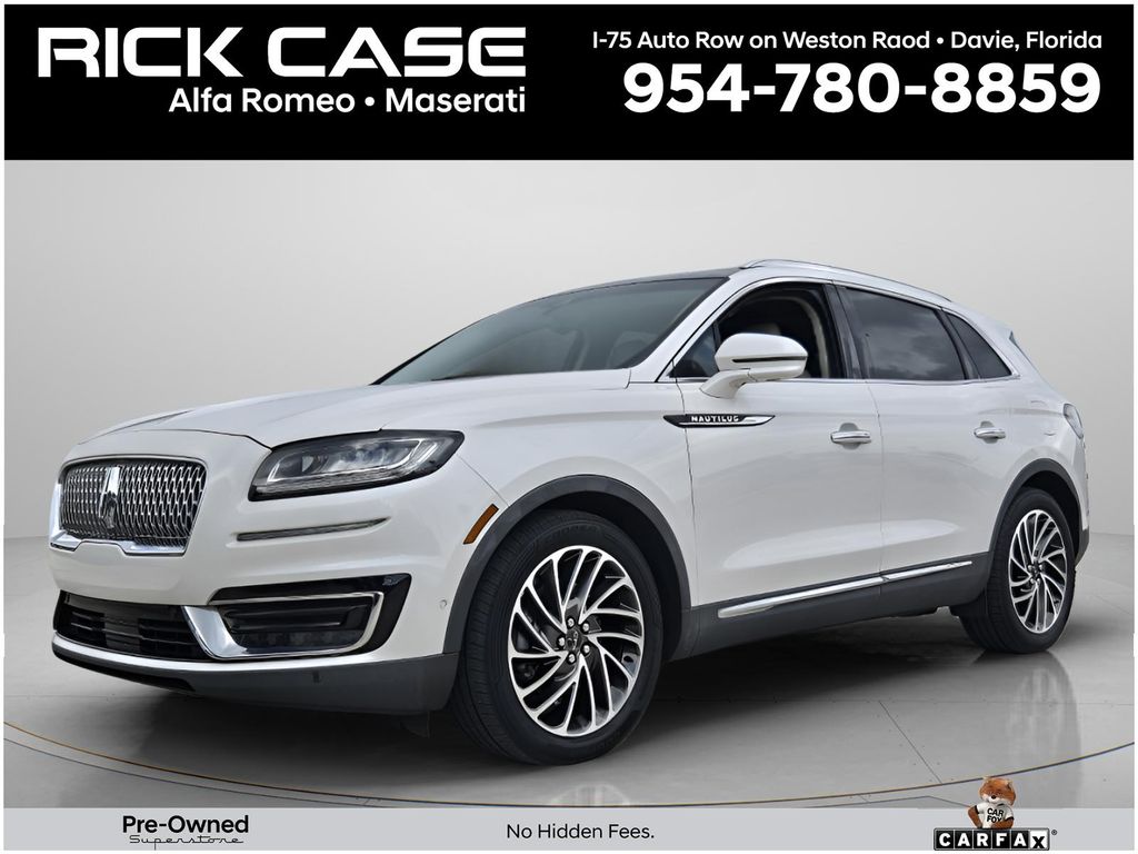 White Platinum Clearcoat Metallic 2019 Lincoln Nautilus SUV / Crossover Front-Wheel Drive 8-Speed Automatic