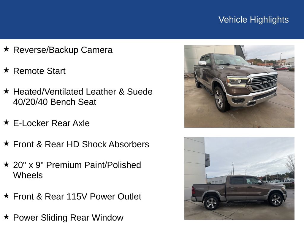 2020 Ram 1500 Laramie Crew Cab 4x4 5'7" Box