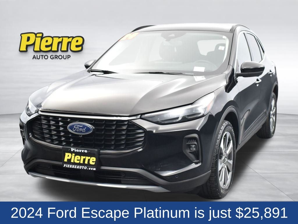 Black Metallic 2024 Ford Escape Platinum AWD SUV / Crossover All-Wheel Drive 8-Speed Automatic