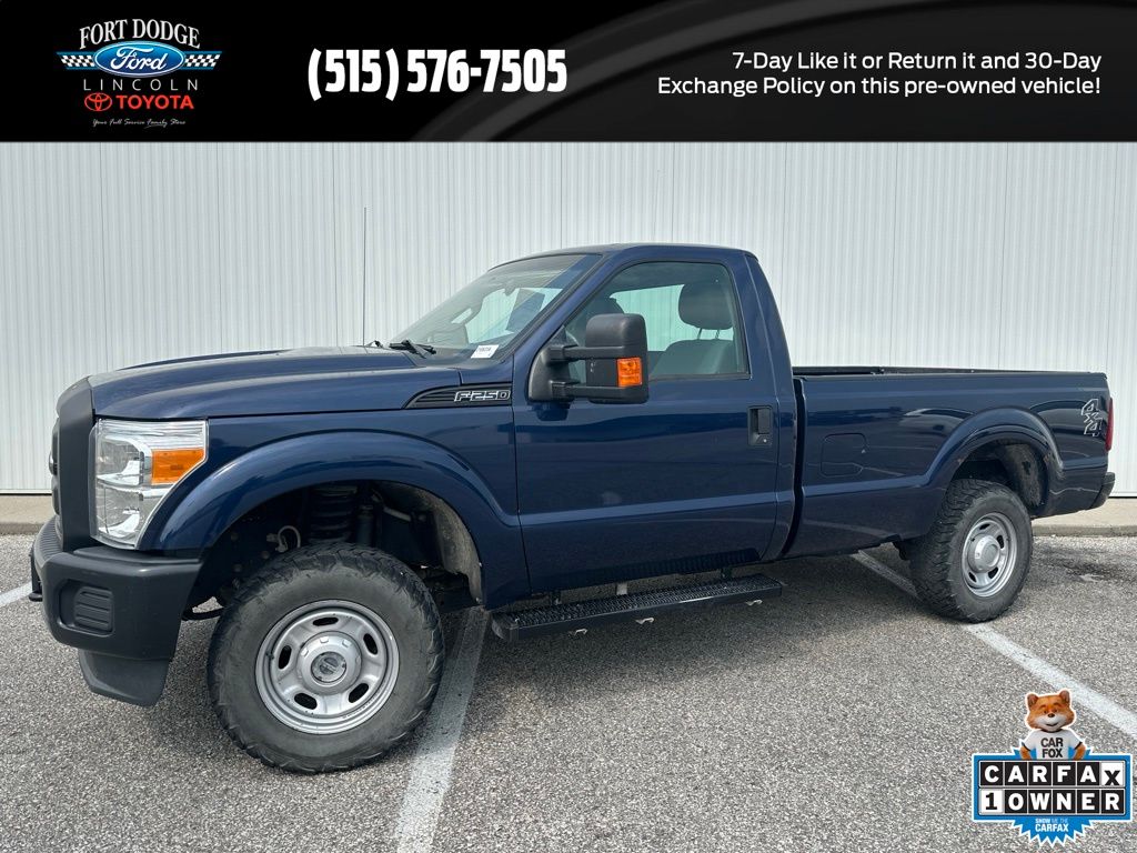 Dark Blue Pearl Metallic 2012 Ford F-250 Super Duty Pickup Truck Four-Wheel Drive 6-Speed Automatic