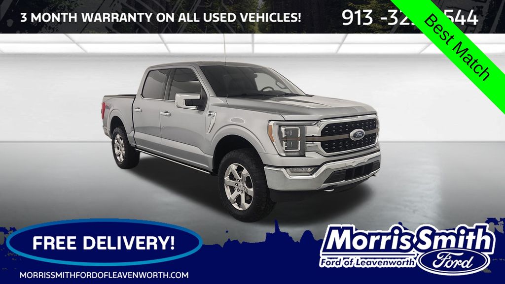 Iconic Silver Metallic 2021 Ford F-150 Pickup Truck Four-Wheel Drive Automatic