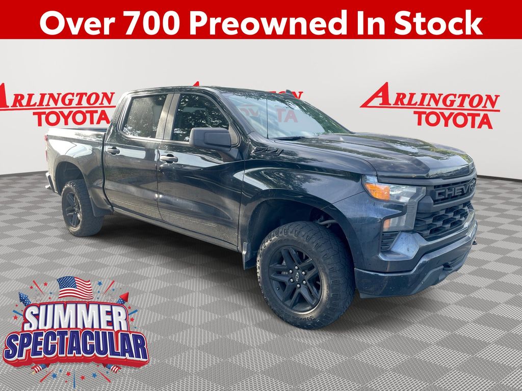 Black 2022 Chevrolet Silverado 1500 Pickup Truck Four-Wheel Drive Automatic