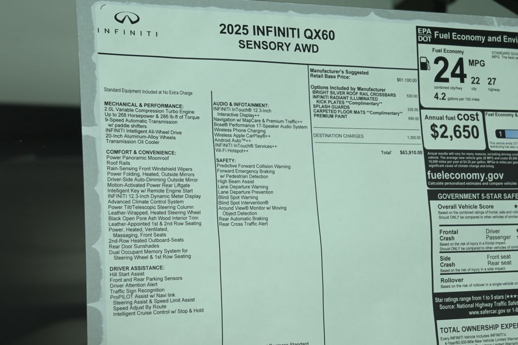 2025 INFINITI QX60 Sensory 32