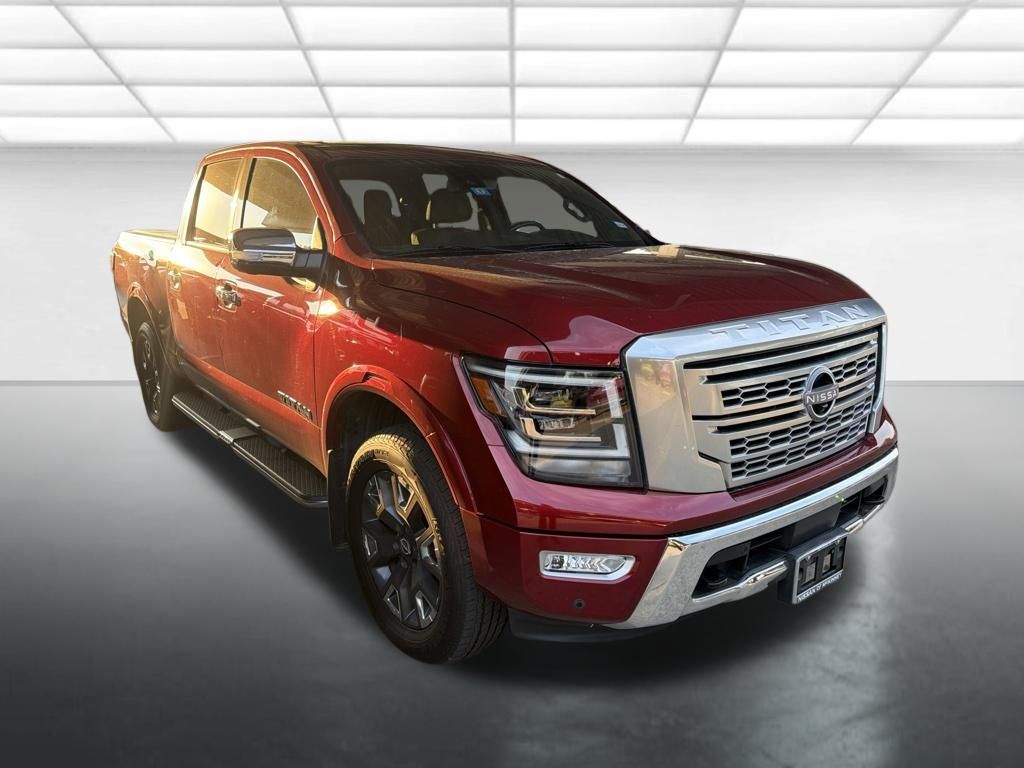 Cardinal Red Metallic 2023 Nissan Titan Pickup Truck Four-Wheel Drive 9-Speed Automatic