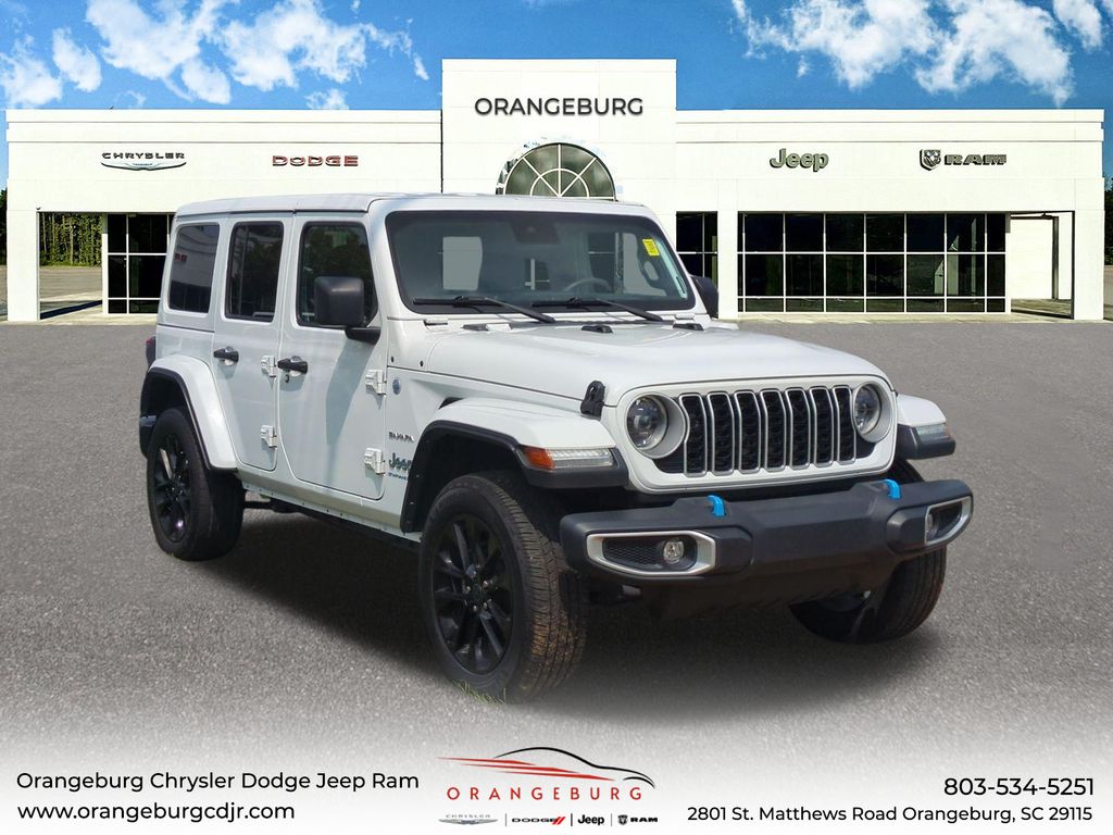 Bright White Clearcoat 2024 Jeep Wrangler 4xe SUV / Crossover Four-Wheel Drive 8-Speed Automatic
