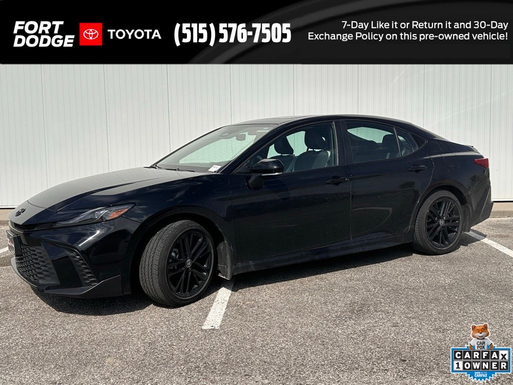 Midnight Black Metallic 2025 Toyota Camry SE FWD Sedan Front-Wheel Drive Continuously Variable Transmission