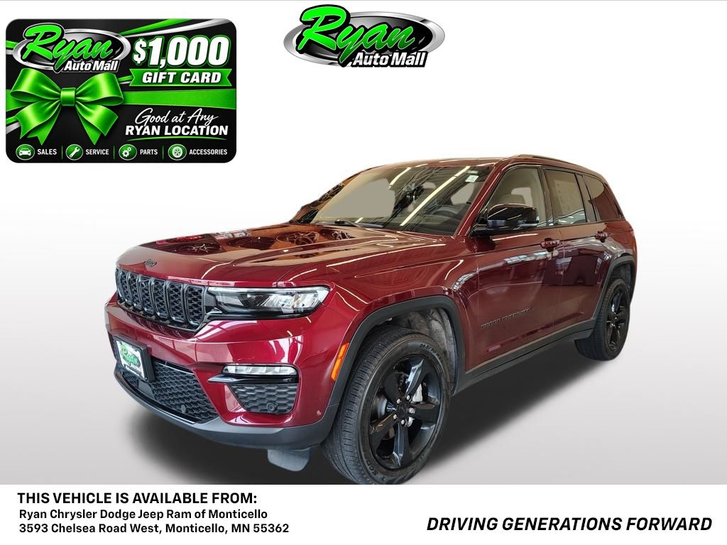 Velvet Red Pearlcoat 2025 Jeep Grand Cherokee SUV / Crossover Four-Wheel Drive 8-Speed Automatic