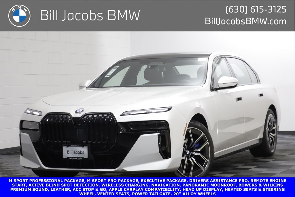Mineral White Metallic 2025 BMW 7 Series 760i xDrive Sedan All-Wheel Drive Automatic