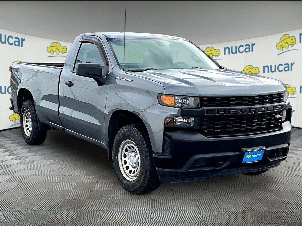 Gray (Satin Steel Metallic) 2020 Chevrolet Silverado 1500 Work Truck Crew Cab LB 4WD Pickup Truck Four-Wheel Drive 6-Speed Automatic Overdrive