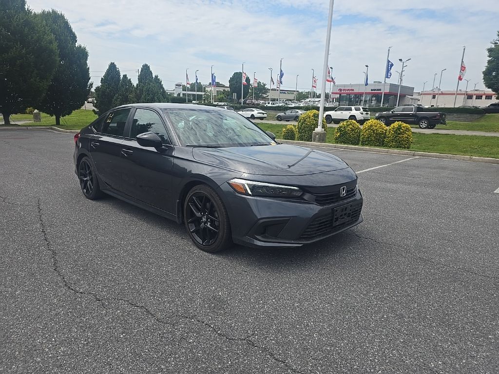 Gray 2024 Honda Civic Sport FWD Sedan Front-Wheel Drive Continuously Variable Transmission