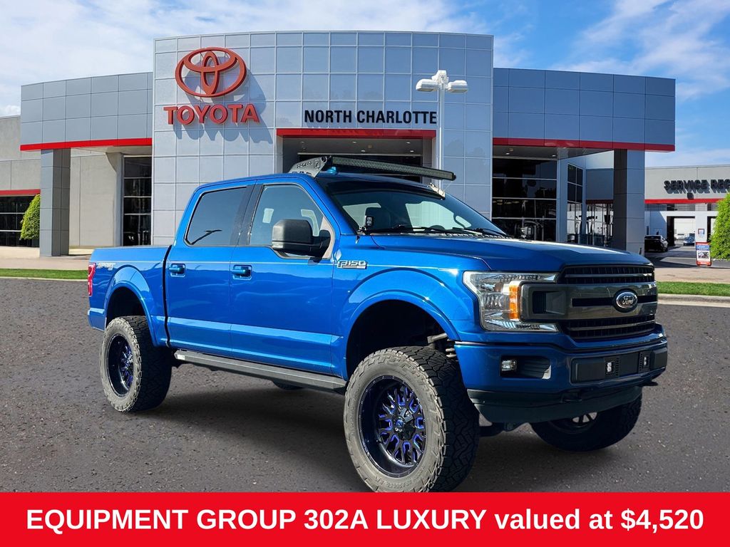 Lightning Blue 2018 Ford F-150 Pickup Truck Four-Wheel Drive Automatic
