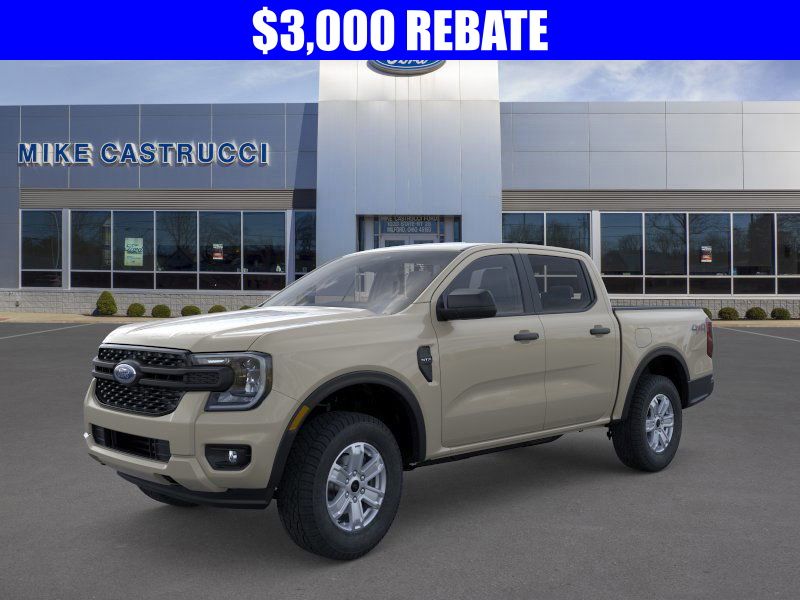 Desert Sand 2025 Ford Ranger XL SuperCrew 4WD Pickup Truck Four-Wheel Drive Automatic