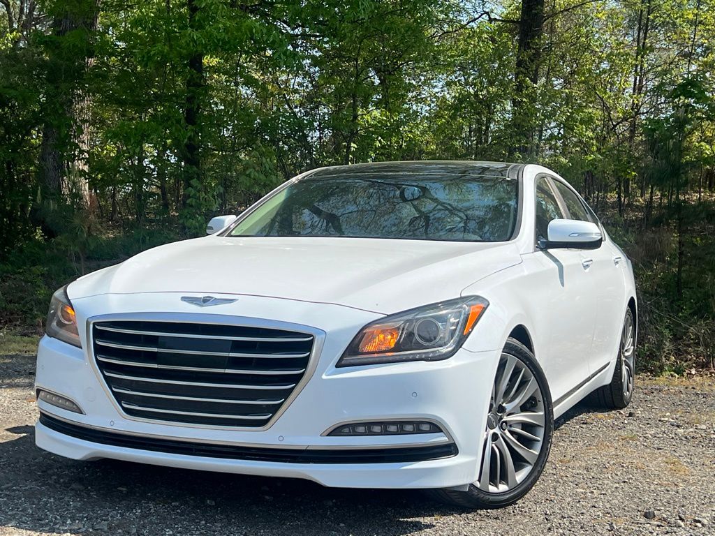 Casablanca White 2015 Hyundai Genesis 5.0 Ultimate AWD Sedan 8-Speed Automatic