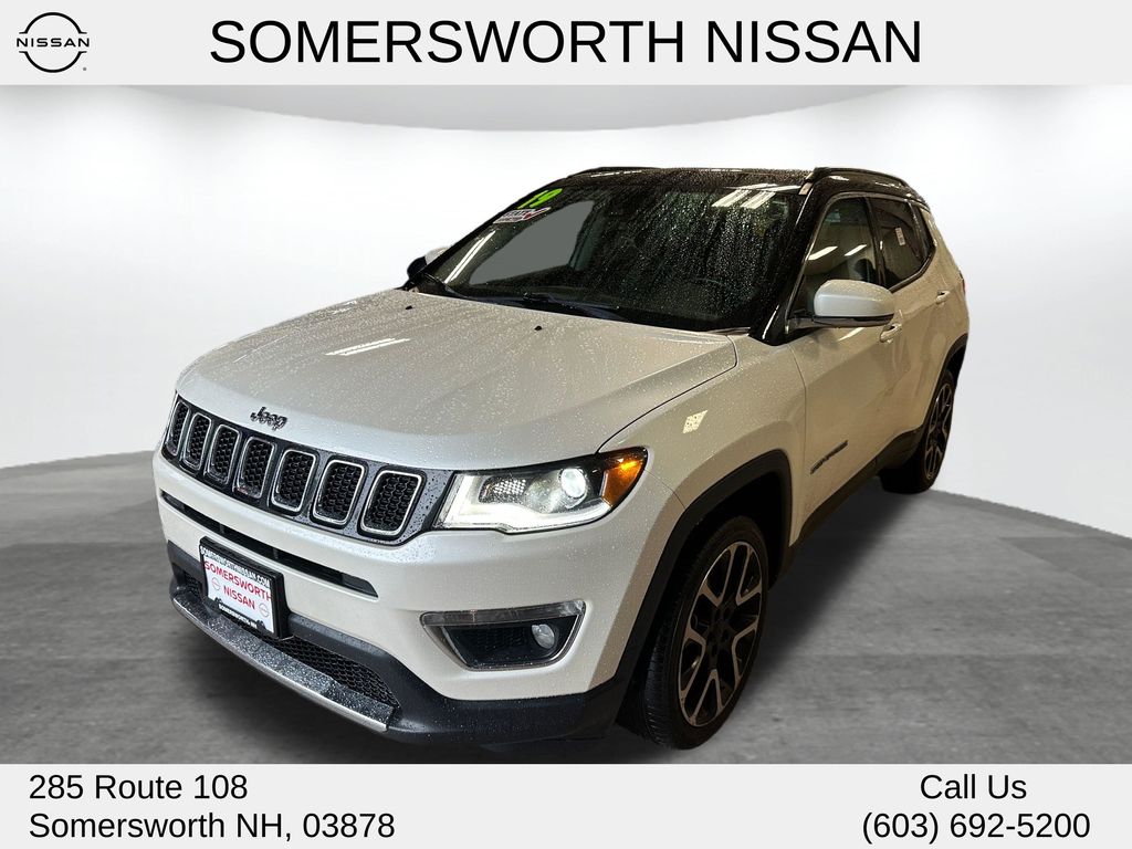 Pearl White Tri-Coat 2019 Jeep Compass SUV / Crossover Four-Wheel Drive 9-Speed Automatic