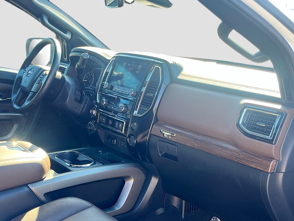 2024 Nissan Titan Platinum Reserve White at Bayshore Chrysler Jeep Dodge Ram