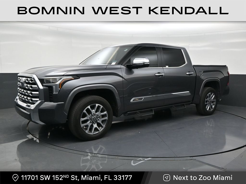 Magnetic Gray Metallic 2024 Toyota Tundra 1794 Edition CrewMax Cab 4WD Pickup Truck Four-Wheel Drive Automatic
