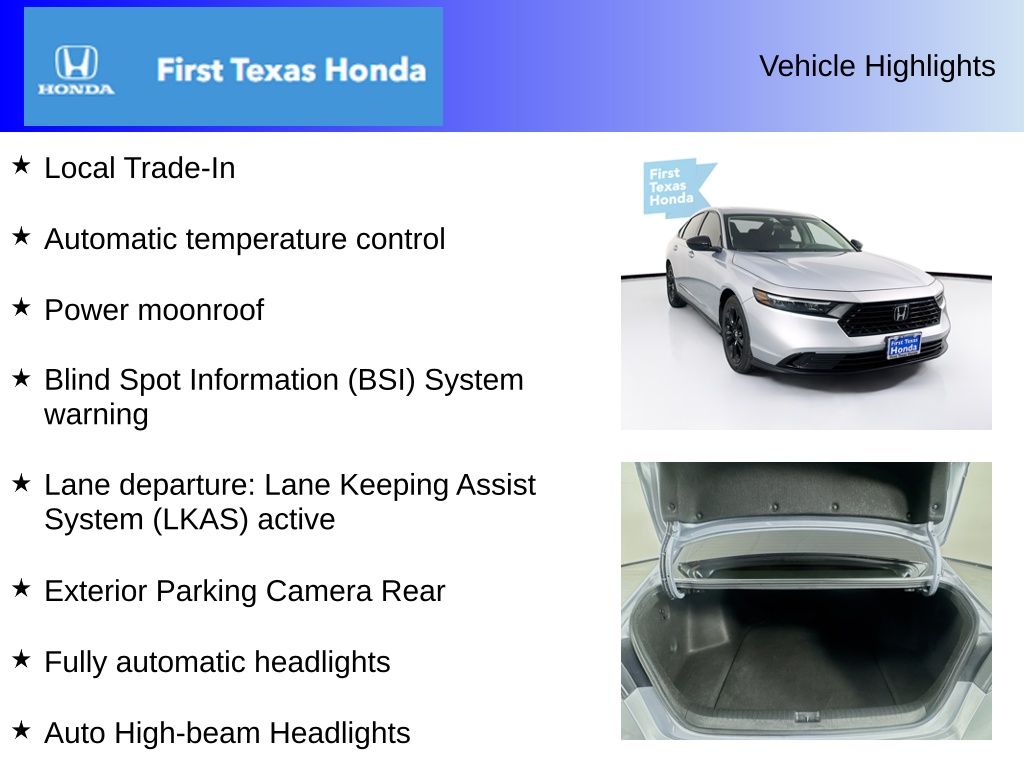 Used Car 2025 Honda Accord  Se For Sale Under $30,000 In Austin, Texas