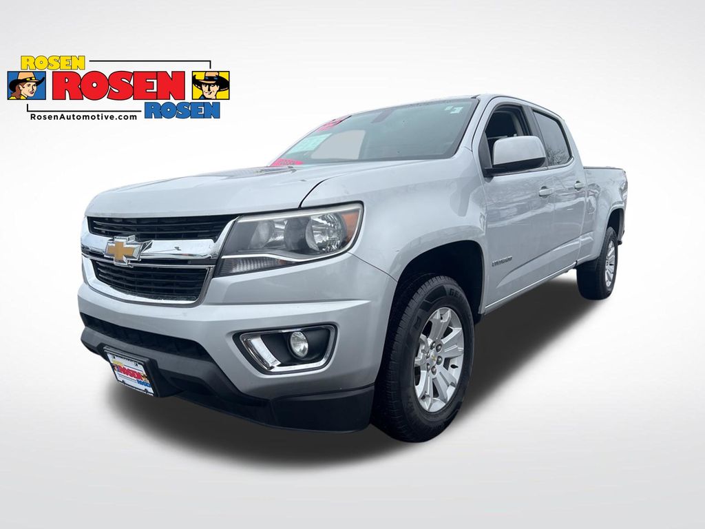 Silver Ice Metallic 2018 Chevrolet Colorado LT Crew Cab 4WD Pickup Truck Four-Wheel Drive 8-Speed Automatic