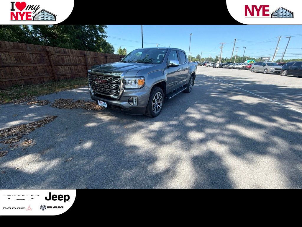 Gray (Steel Metallic) 2021 GMC Canyon Pickup Truck Four-Wheel Drive 8-Speed Automatic