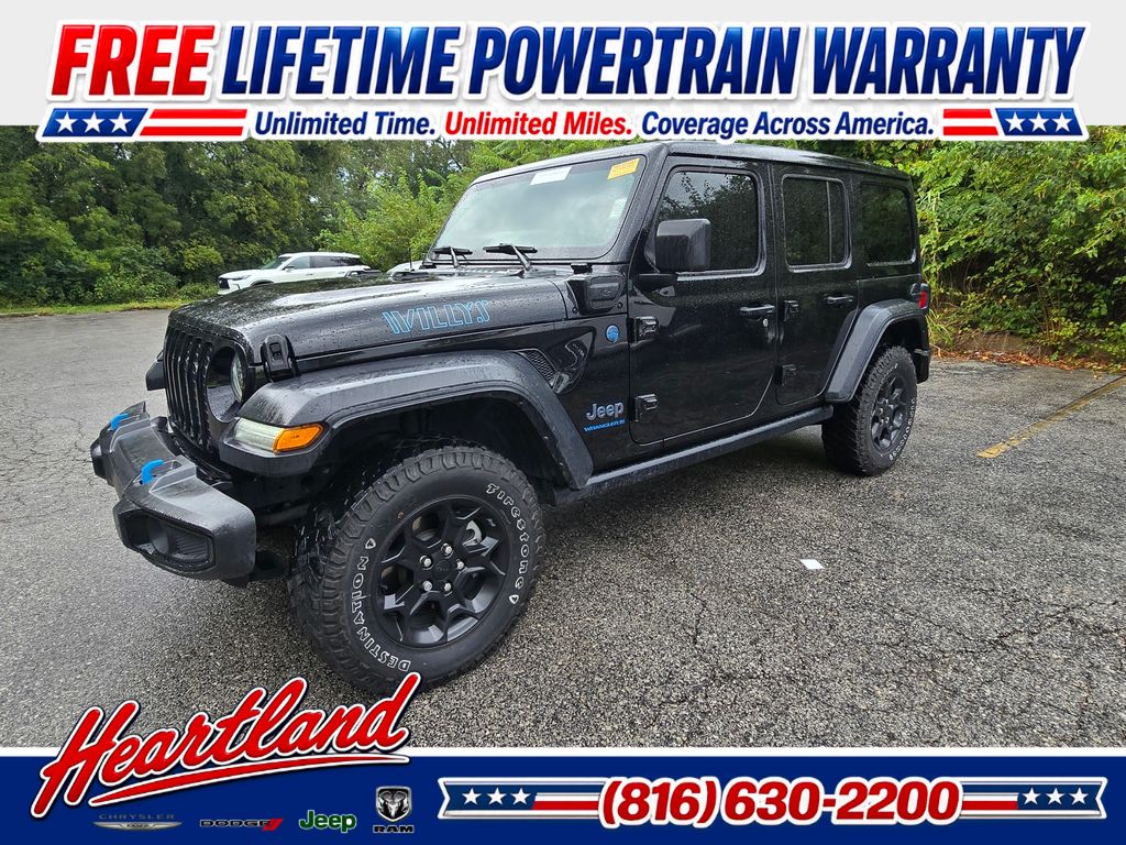 Black Clearcoat 2023 Jeep Wrangler 4xe SUV / Crossover Four-Wheel Drive 8-Speed Automatic