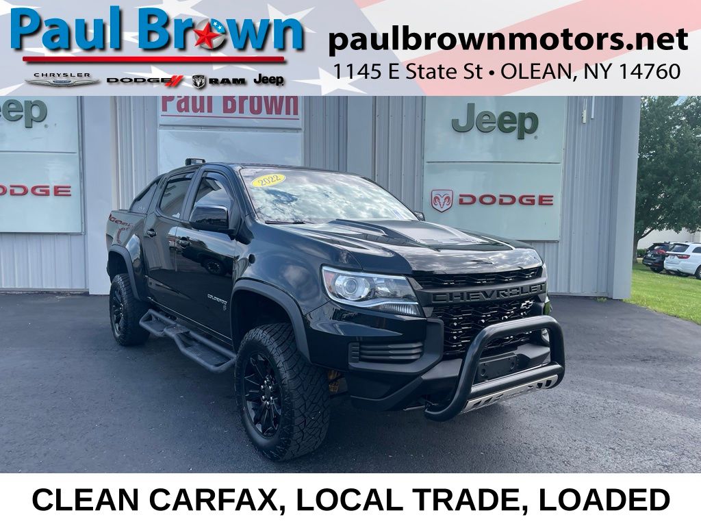 Black 2022 Chevrolet Colorado Pickup Truck Four-Wheel Drive 8-Speed Automatic