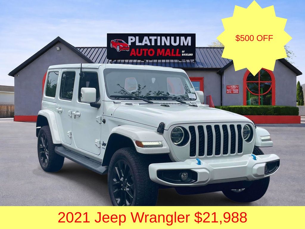 Bright White Clearcoat 2021 Jeep Wrangler 4xe SUV / Crossover Four-Wheel Drive 8-Speed Automatic