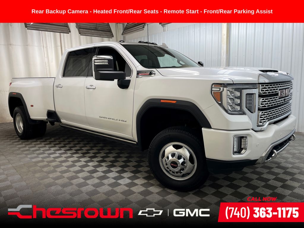 White Frost Tricoat 2023 GMC Sierra 3500HD Pickup Truck Four-Wheel Drive Automatic
