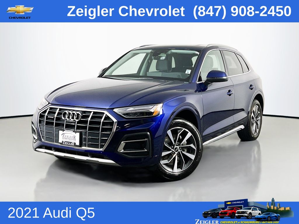 Blue Metallic 2021 Audi Q5 SUV / Crossover All-Wheel Drive 7-Speed Automatic