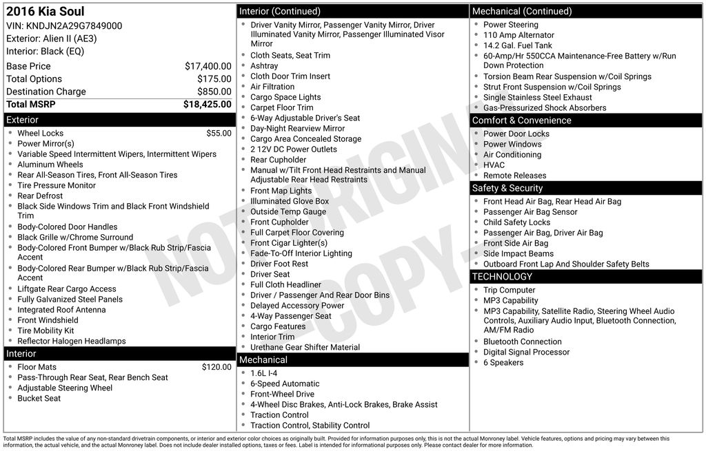 Used 2016 Green Kia Base image 2
