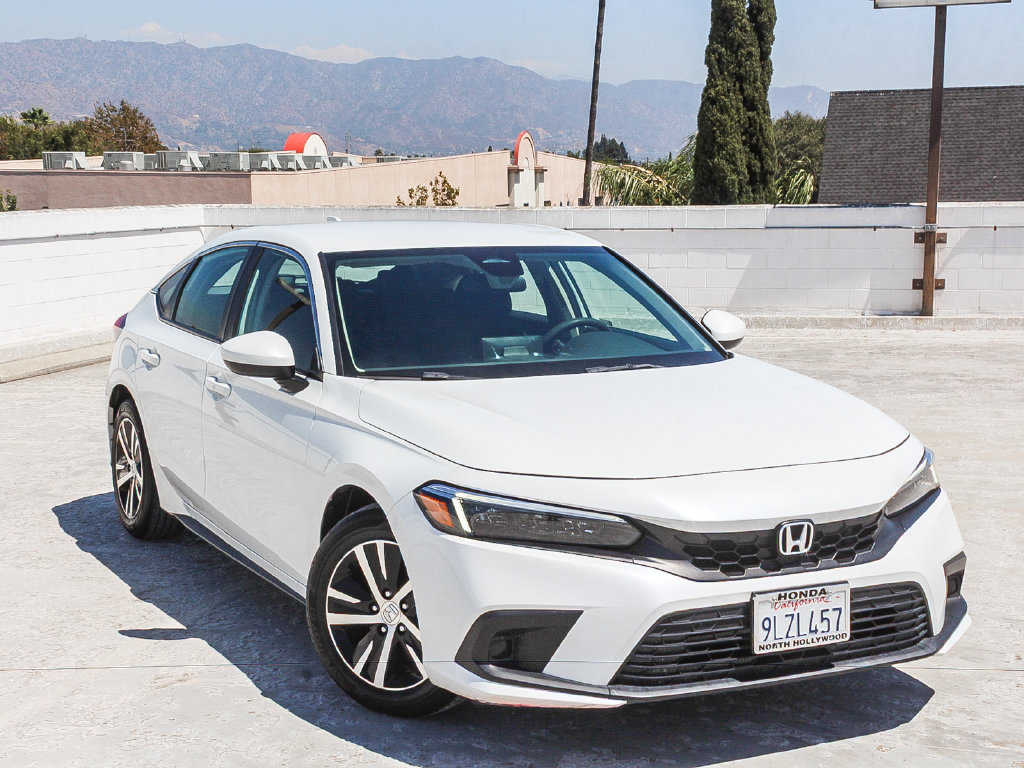Platinum White 2024 Honda Civic Hatchback Hatchback Front-Wheel Drive Continuously Variable Transmission