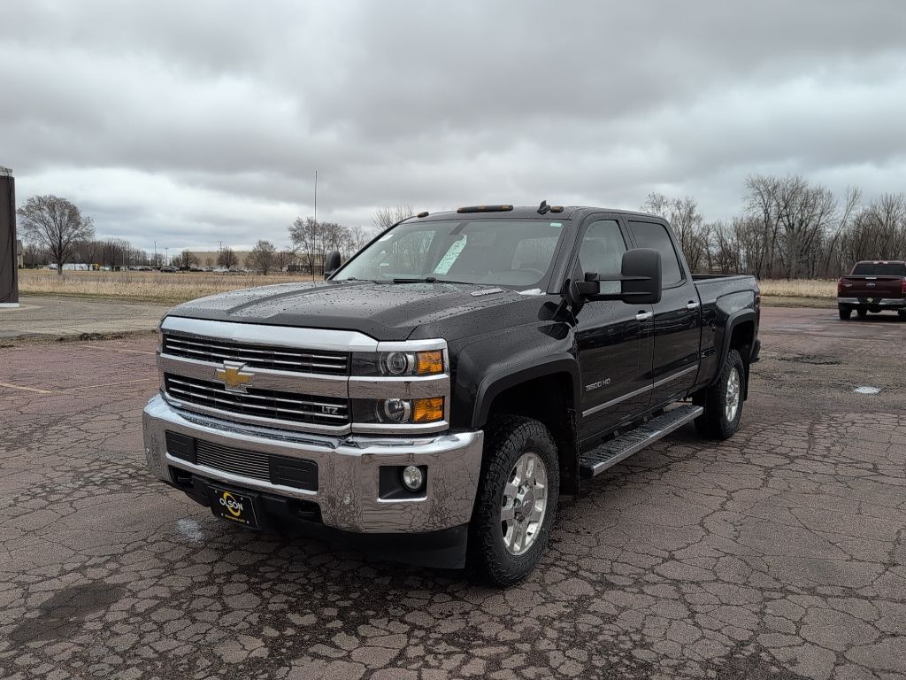 Black 2015 Chevrolet Silverado 3500HD LTZ Crew Cab 4WD Pickup Truck Four-Wheel Drive 6-Speed Automatic