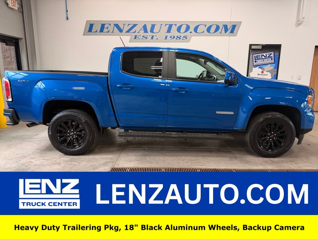 Dynamic Blue Metallic 2022 GMC Canyon Elevation Crew Cab 4WD Pickup Truck Four-Wheel Drive 8-Speed Automatic