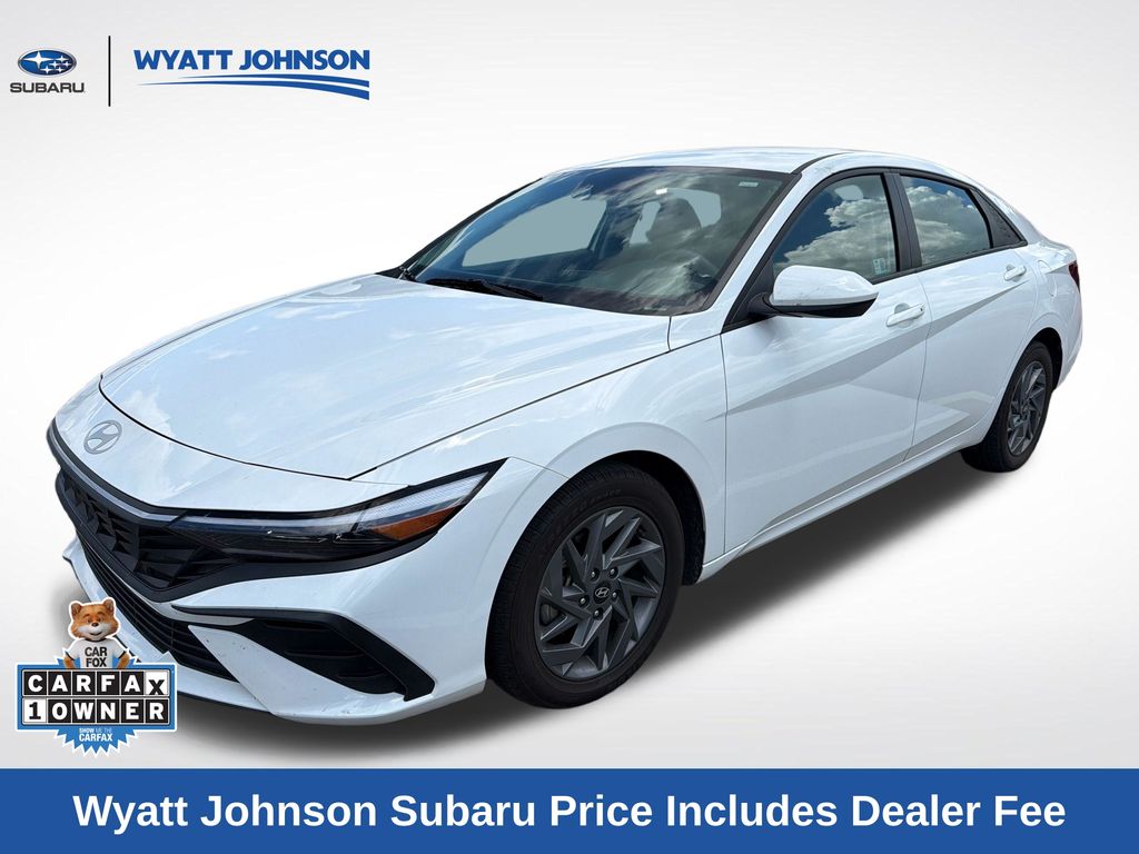 Serenity White 2024 Hyundai Elantra Sedan Front-Wheel Drive Continuously Variable Transmission