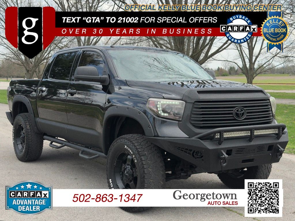 Black 2016 Toyota Tundra Platinum CrewMax 5.7L FFV 4WD Pickup Truck Four-Wheel Drive 6-Speed Automatic Overdrive