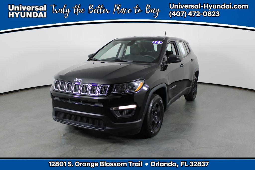 Diamond Black Crystal Pearlcoat 2018 Jeep Compass SUV / Crossover Front-Wheel Drive 6-Speed Automatic