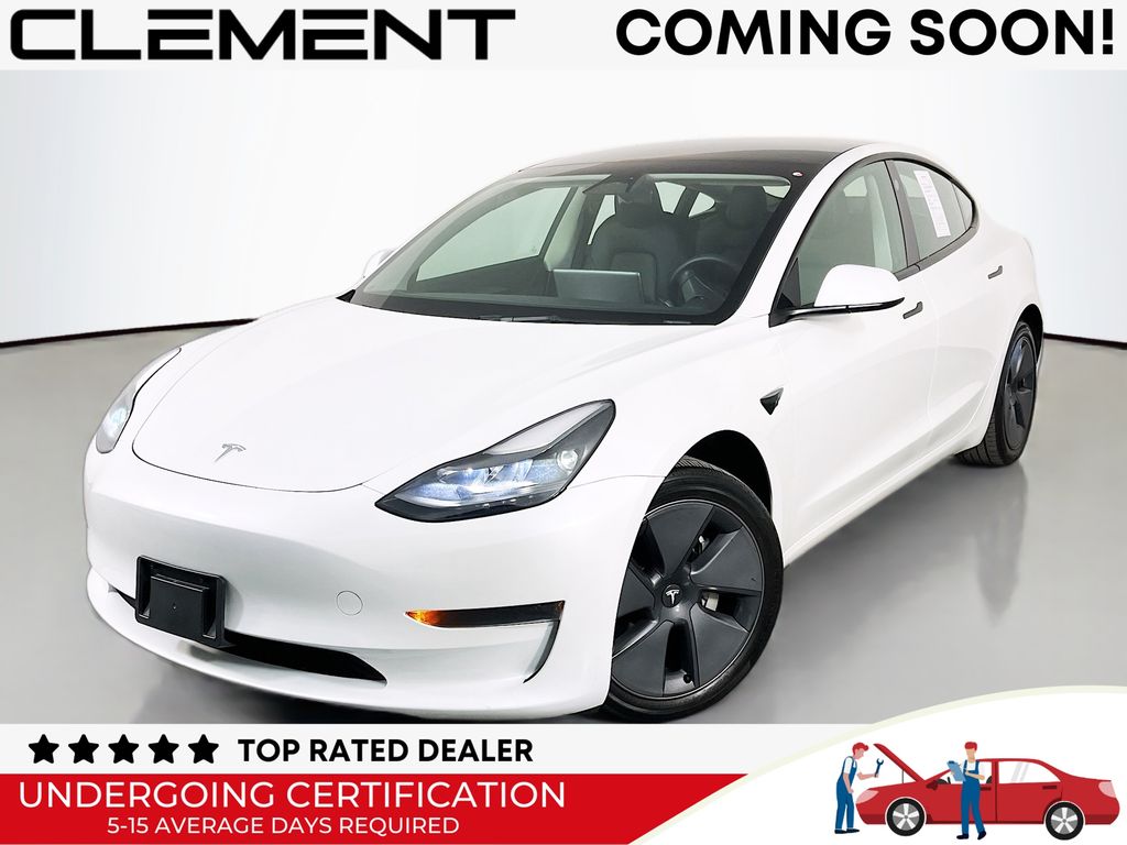 Pearl White Multi-Coat 2023 Tesla Model 3 RWD Sedan Rear-Wheel Drive 1-Speed Automatic