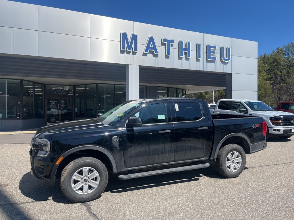 Shadow Black 2026 Ford Ranger XL SuperCrew 4WD Pickup Truck Four-Wheel Drive Automatic