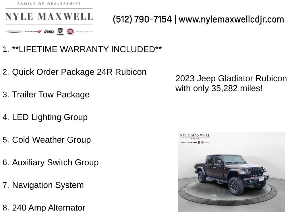 Used Car 2023 Jeep Gladiator  Rubicon For Sale Under $40,000 In Austin, Texas