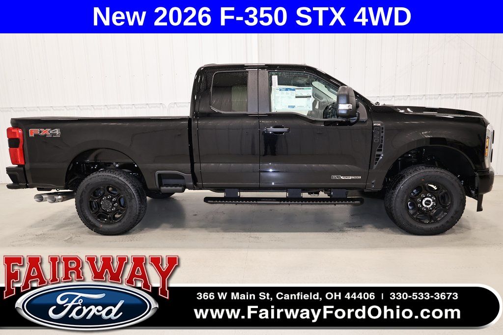 Agate Black Metallic 2026 Ford F-350 Super Duty XL SuperCab 4WD Pickup Truck Four-Wheel Drive Automatic